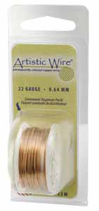 Artistic Wire 28ga Natural Copper per 15 yd (13.7m) Dispenser Roll