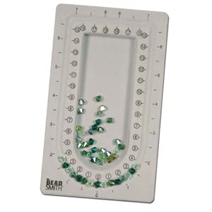 Beadsmith Mini Flocked Bead Board, U, 4 x 6.75 inch