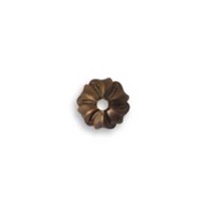 Vintaj Natural Brass 7.5mm Pinwheel Bead Cap x1