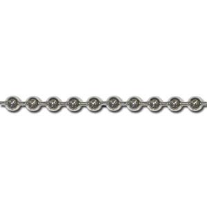 Silver Base Metal 6mm Ball / Bead Chain per ft - 30cm