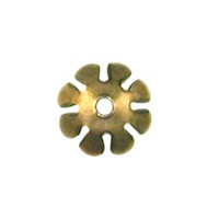 Trinity Brass Antique Gold 8mm Petal Bead Cap x1