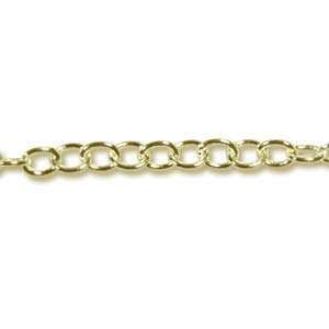 Gold Base Metal Cable Chain Link 3.2x2.5mm Bulk Spool