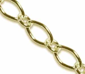 Gold Base Metal Chain Link 7.7x5mm x1ft - 30cm