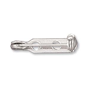 Brooch Pin Back Barpin 3/4 inch 19.5mm Silver x10