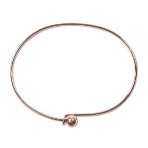Bracelet Wire - Add-a-Bead - 130mm - Copper Plated Bangle x1