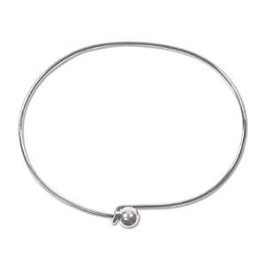 Bracelet Wire - Add-a-Bead - 130mm - Silver Plated x1