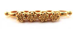 BALI Gold Vermeil Beads - 27x4mm 5 Strand Ornate Daisy Spacer Bar Bead x1 