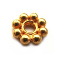 BALI Gold Vermeil Beads - 6.5mm Daisy Spacer Bead x1 