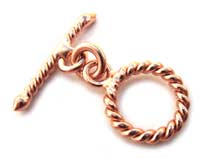 BALI Rose Gold Vermeil Twisted Toggle x1
