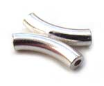 BALI Sterling Silver Double Noodle 2-Strand Spacer Bead x1