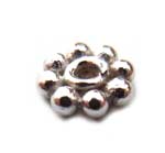 BALI BRIGHT Sterling Silver 6mm Daisy Spacer Beads x1