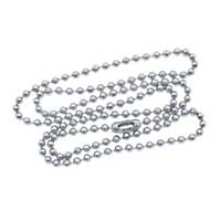 Stainless Steel 2.4mm Ballchain Bead Ball Chain Necklace 18 inch x1 (USA Military/non-plated) 