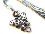 Butterfly Charm Silver Pewter Bookmark