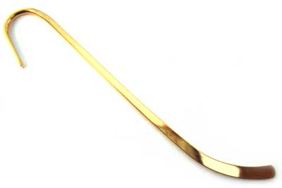 Beadsmith Gold Plated Plain mini 3.35 inch Bookmark x1