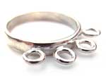 Sterling Silver Beadable Ring US Size 6 / Size M - Beading 4 loops x1