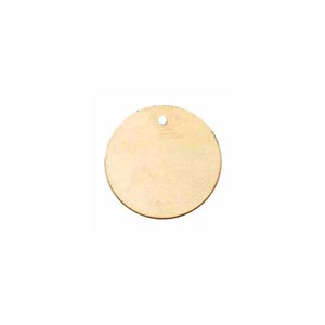 Brass Circle Drop w/hole, 10mm 24ga Metal Stamping Blank x1
