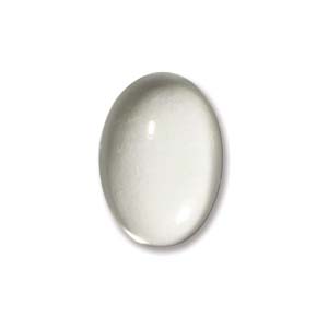 Cabochon - Preciosa Transparent Glass 14x10mm Oval x1