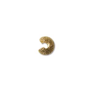 Gold Plated Stardust 4mm Crimp Cover Bead x72 approx