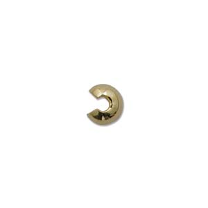 Gold Plated 4mm Crimp Cover Bead x72 approx