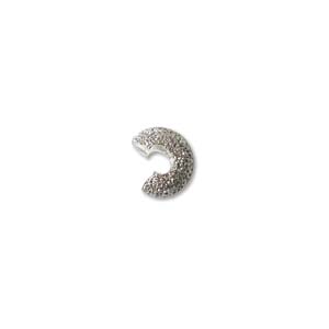 Silver Plated Stardust 4mm Crimp Cover Bead x72 approx
