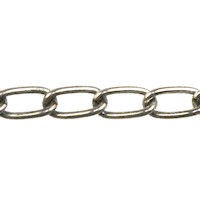 Trinity Brass Antique Silver 6x3mm Medium Elongated Curb Chain (open link) per x1ft - 30cm