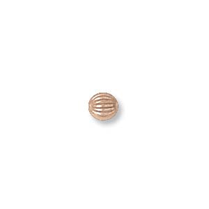Pure 100% Copper 3mm Round Corrugated Beads x50