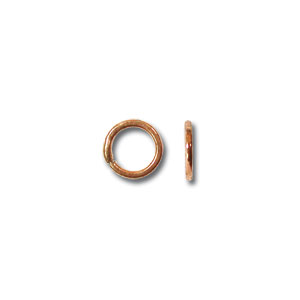 Pure 100% Copper Jumprings - 5mm 16ga Closed Round Jump Rings 3mm i.d x50pc