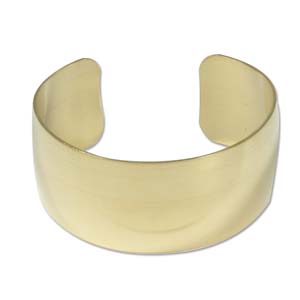 Brass Cuff Bracelet Blank Domed 1 inch 28mm High