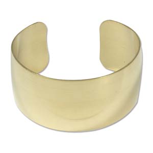Raw Brass Domed Bracelet Bangle Blank 1.5 inch