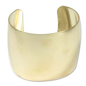 Brass Cuff Bracelet Blank Domed 2 inch 50mm High 