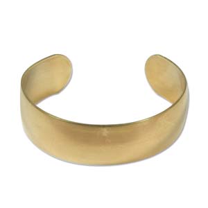 Brass Cuff Bracelet Blank Domed 0.75 inch 19mm High