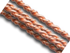Copper 1.8mm Twisted Patterned Wire - 15g per half ft - 15cm