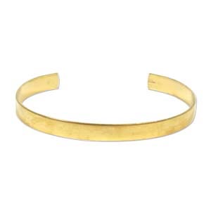 Brass Cuff Bracelet Blank Flat 0.25 inch 6.2mm High
