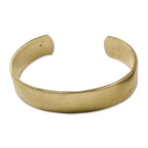 Brass Cuff Bracelet Blank Flat 0.5 inch 12.6mm High