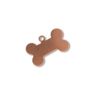 Copper Dog Bone 15.2x9.3mm 24g Stamping Blank x1
