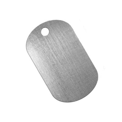 Nickel Silver Dog Tag 1 1/4" 32x19mm 24g Stamping Blank
