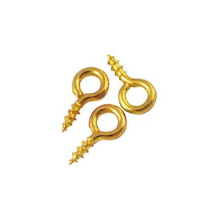 Gold Tone Peg with Screw thread 7.7g approx x100