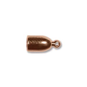Kumihimo Findings 3mm Copper Plated Bullet End Caps x 2pc