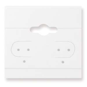 Earring Display Card 1.5x1.5 inch White Velvet 10 pk