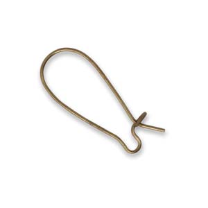 Vintaj Natural Brass Medium Loop Arched 26x11mm Earhook Wires x1pr