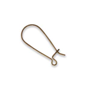 Vintaj Natural Brass Small Loop Arched 20x9mm Earhook Wires x1pr