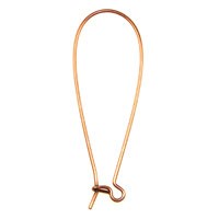 Trinity Brass Antique Copper Long Kidney Earwire x1pr