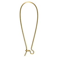 Trinity Brass Antique Gold Long Kidney Earwire x1pr