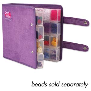Craftmates Craft Mates Lockables Double Snappin Large Storage Organizer Case 9 inch (24cm), Purple Ultrasuede
