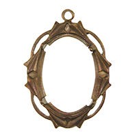 Trinity Brass Vintage Patina 18x13mm Pronged Open Work Oval Setting x1