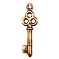 Trinity Brass Antique Copper 24x8mm Key Charm x1