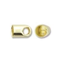 Kumihimo Findings 5x8mm Gold Plated End Caps x 2pc