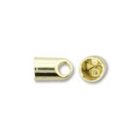 Kumihimo Findings 4x7mm Gold Plated End Caps x 2pc