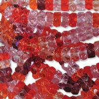 Czech Glass Fire Polished beads - 6/3mm Rondelle Melonberry x60
