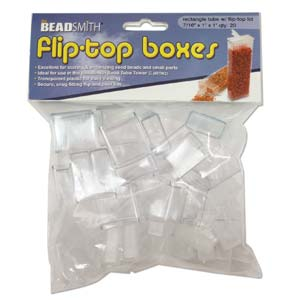 Plastic Flip Top Clear Storage Tube 27x26x12.5mm Pack of x20